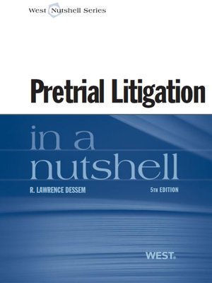 cover image of Dessem's Pretrial Litigation in a Nutshell, 5th